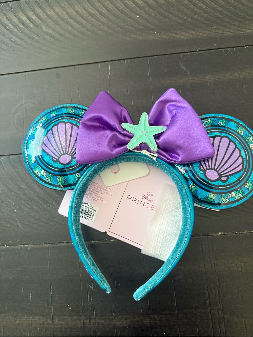 NWT Disney Princess Little Mermaid Ariel Stained Glass Loungefly Headband Ears
